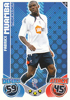 Fabrice Muamba Bolton Wanderers 2010/11 Topps Match Attax #103